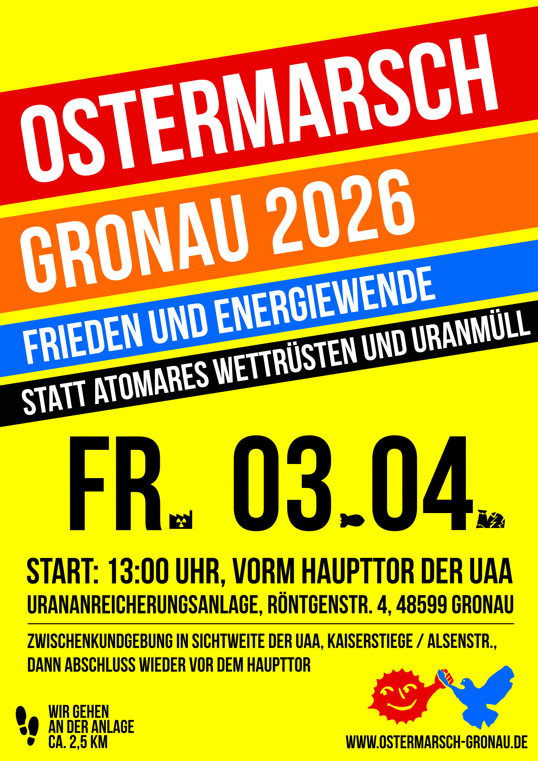 Einladung zum Ostermarsch in Gronau am 3. April