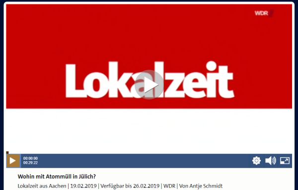 Sendung in der WDR-Mediathek: Lokalzeit aus Aachen vom 19.02.2019